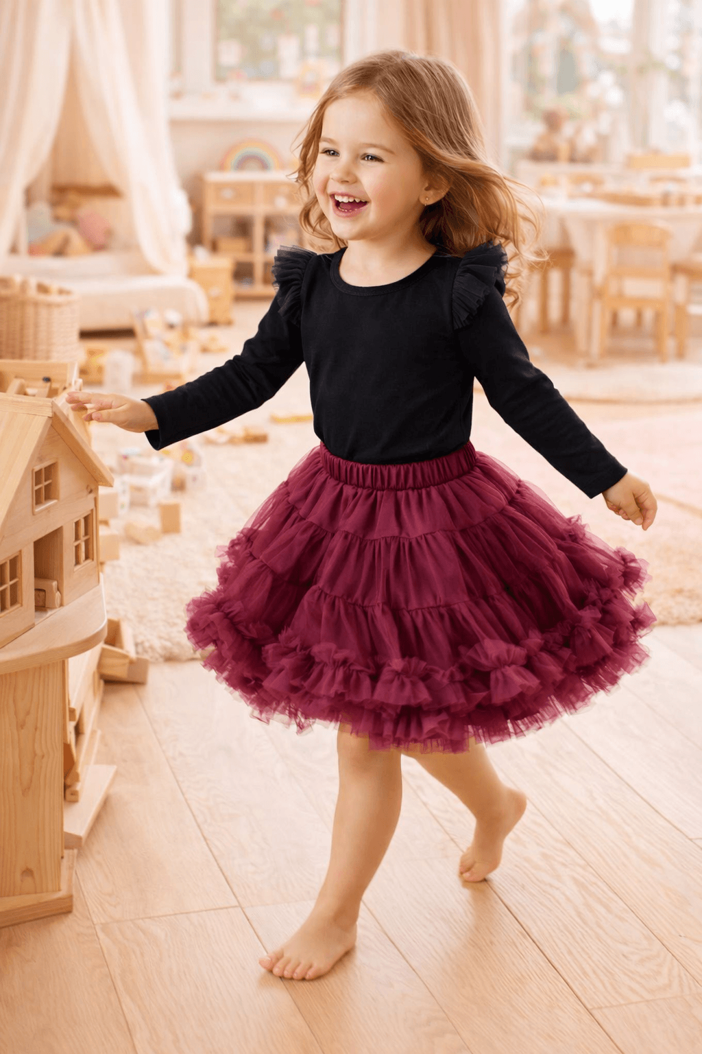 Top Bambina con Tulle sulle Spalle – Kiddy in the City