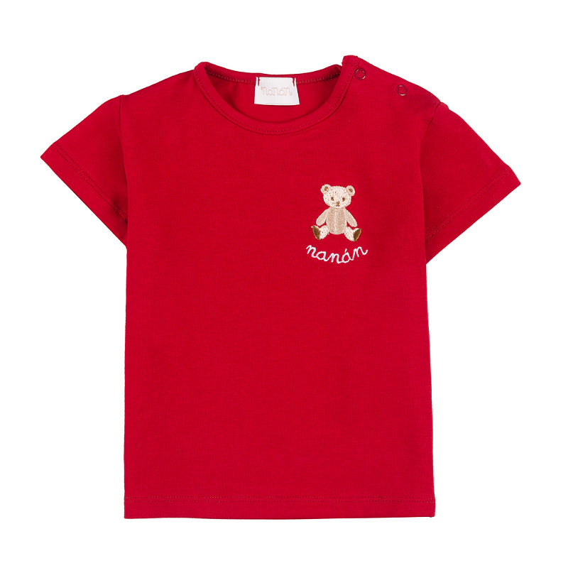 T-shirt Neonato con Ricamo Orsetto – Nanan