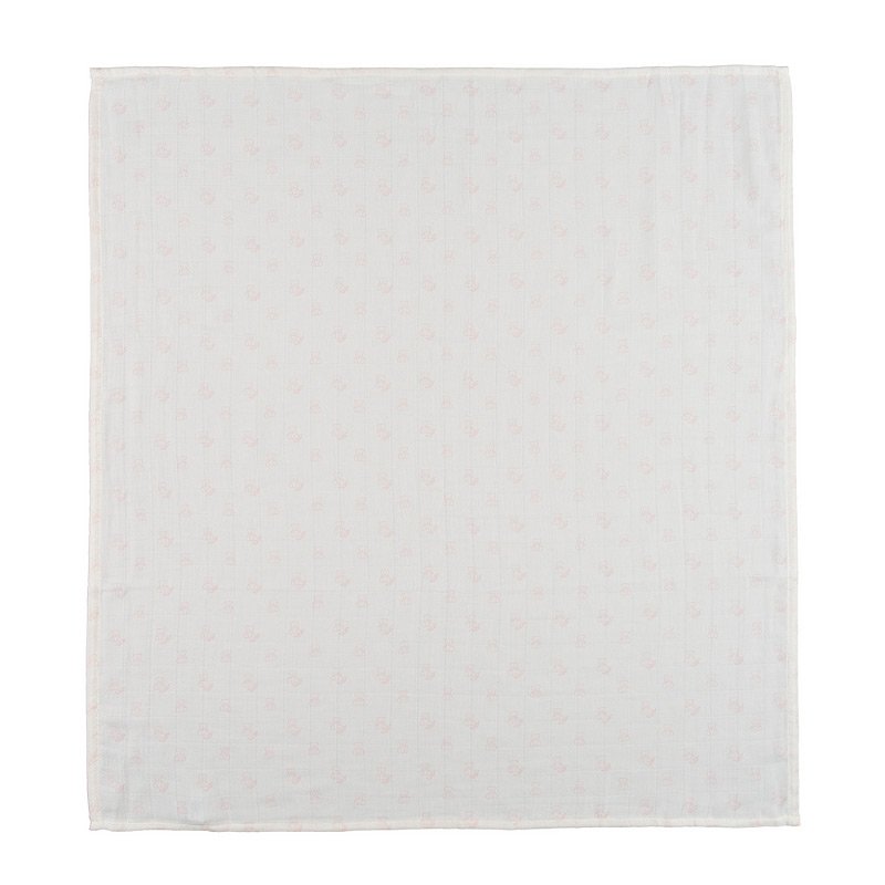 Mussola Neonato Rosa All Over Orsetti 80x80 cm – Nanan | Cotone Organico