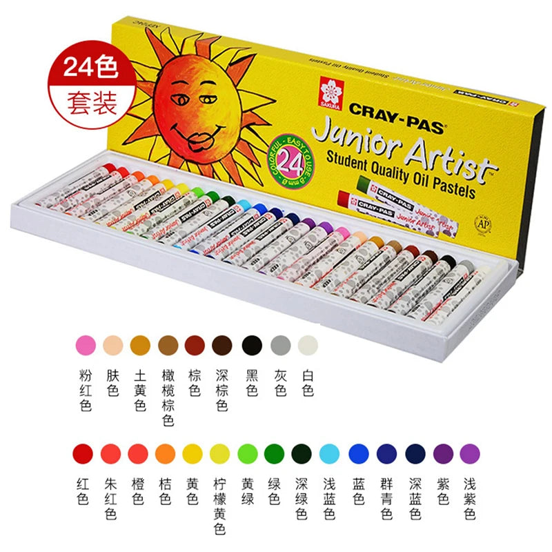 Pastelli a Olio Sakura XEP Cray-Pas – Morbidi, Lavabili e Anti-rottura | 12-48 Colori