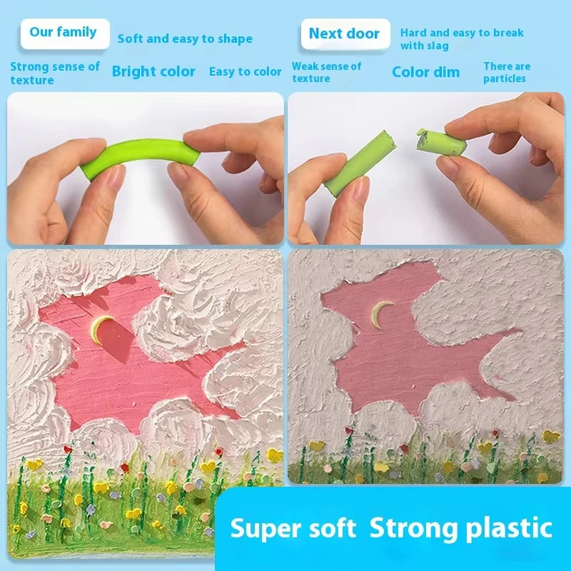 Pastelli ad Olio Morbidi – Set 12/25/38/50 Colori | Non Tossici, Lavabili, Colori Intensi per Bambini e Artisti
