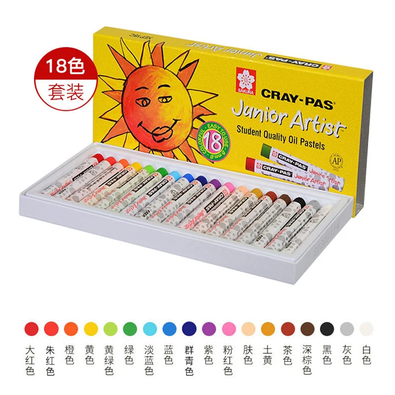 Pastelli a Olio Sakura XEP Cray-Pas – Morbidi, Lavabili e Anti-rottura | 12-48 Colori