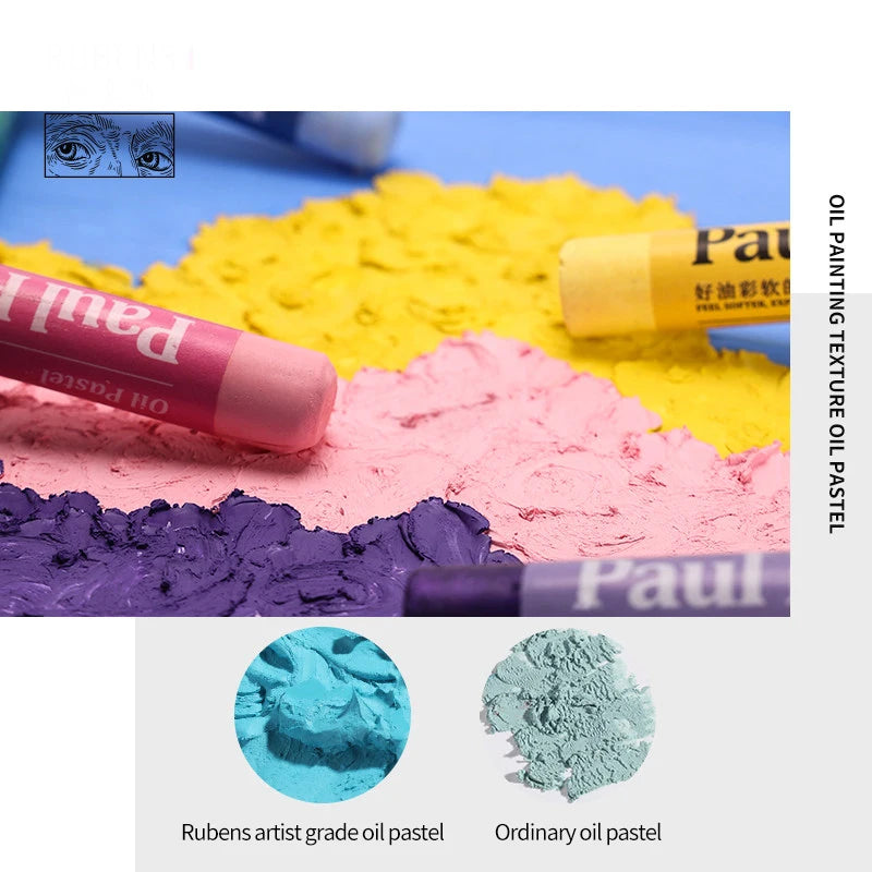 Pastelli ad Olio Paul Rubens – Serie Macaron Perlescenti Bianchi | 6 pz per Artisti e Principianti