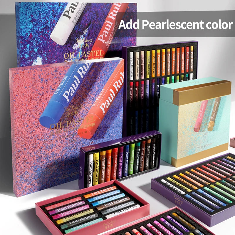Pastelli ad Olio Paul Rubens – Serie Macaron Perlescenti Bianchi | 6 pz per Artisti e Principianti