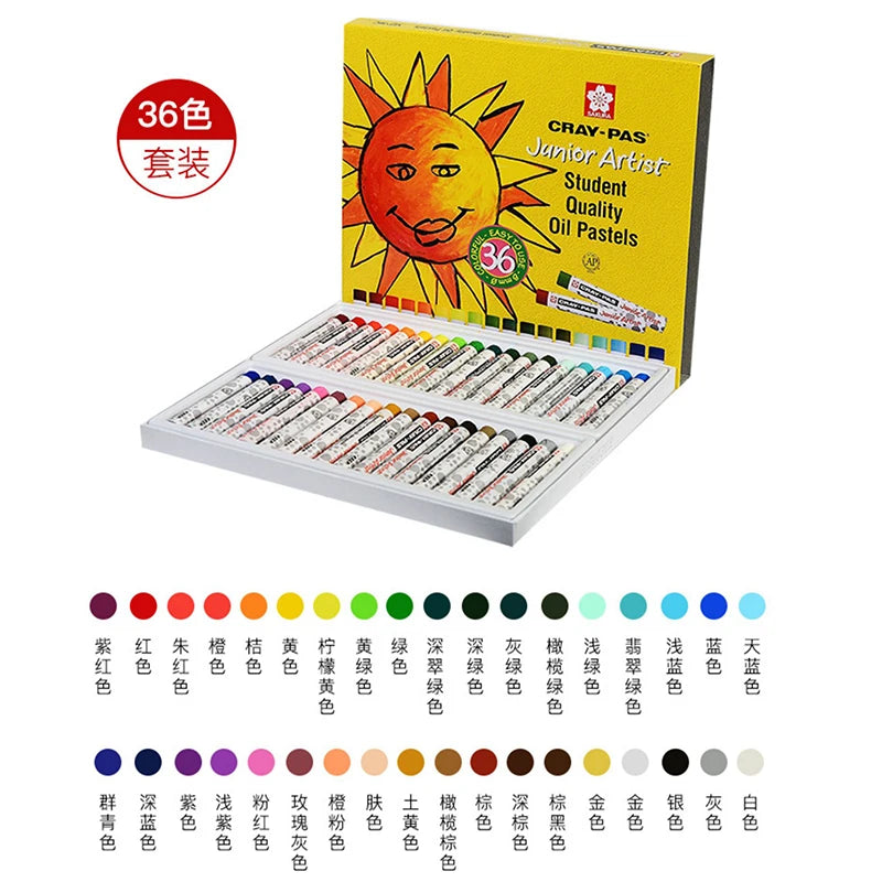 Pastelli a Olio Sakura XEP Cray-Pas – Morbidi, Lavabili e Anti-rottura | 12-48 Colori