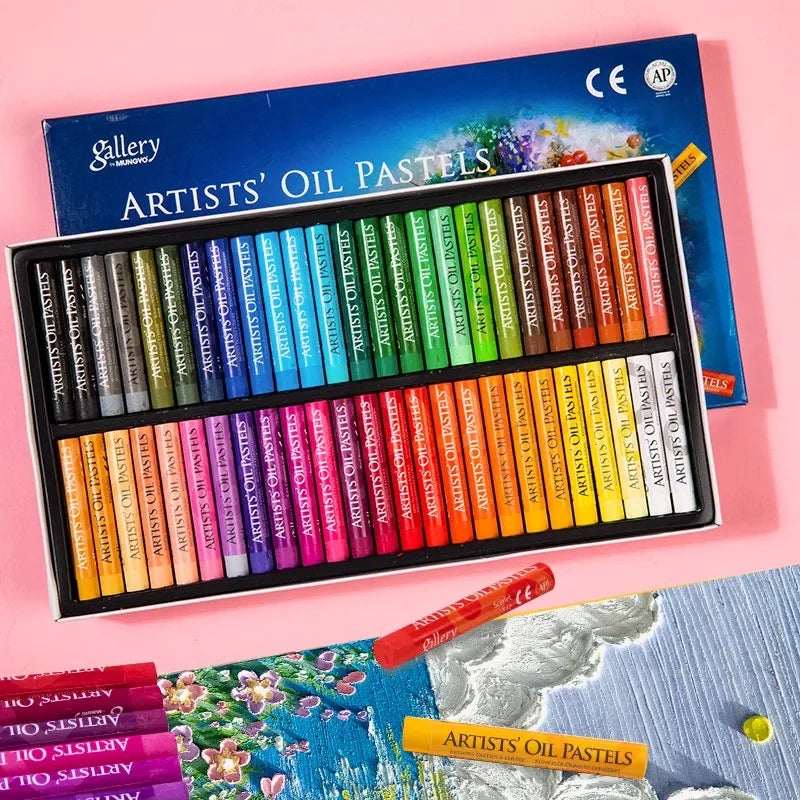 Pastelli ad Olio Morbidi per Bambini e Artisti – Set 12/25/50 Colori | Lavabili, Non Tossici, Anti-rottura