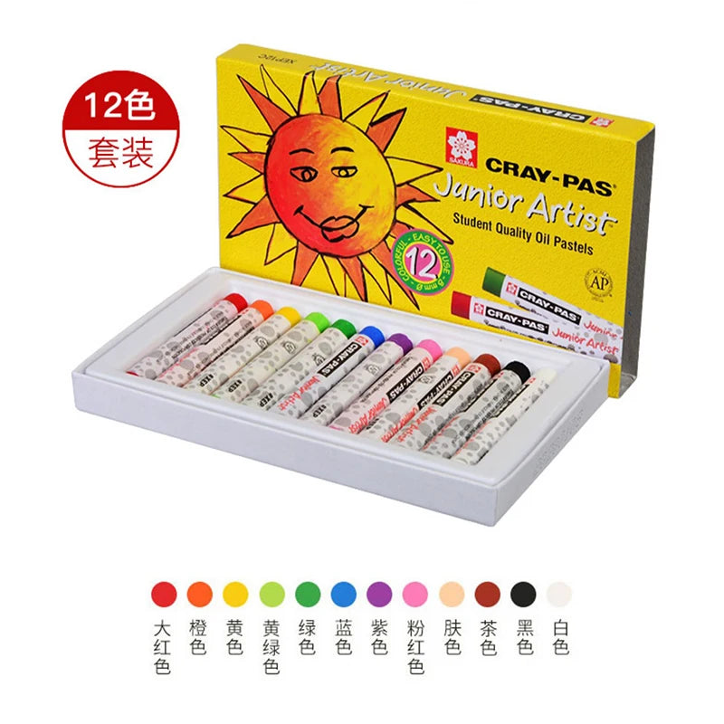 Pastelli a Olio Sakura XEP Cray-Pas – Morbidi, Lavabili e Anti-rottura | 12-48 Colori