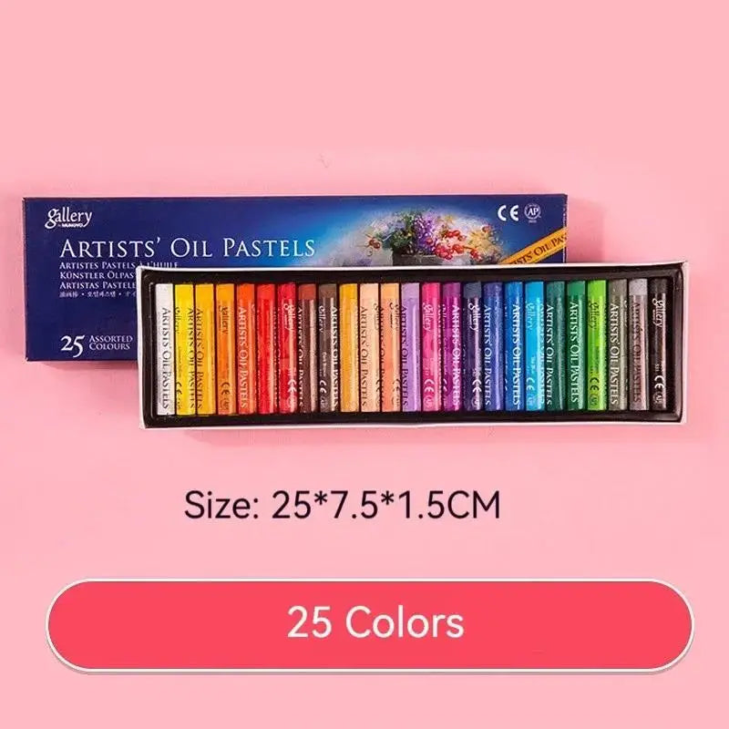 Pastelli ad Olio Morbidi per Bambini e Artisti – Set 12/25/50 Colori | Lavabili, Non Tossici, Anti-rottura