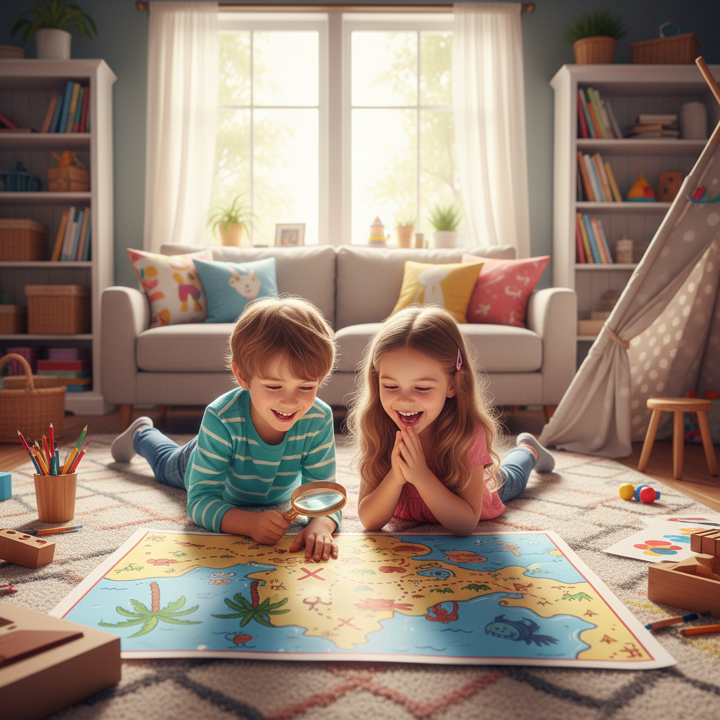 Bambini con mappa