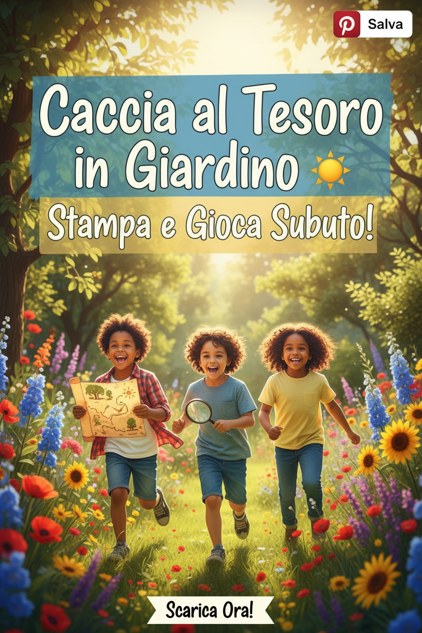 Kit Caccia al Tesoro in Giardino — Gioco Estivo Stampabile PDF