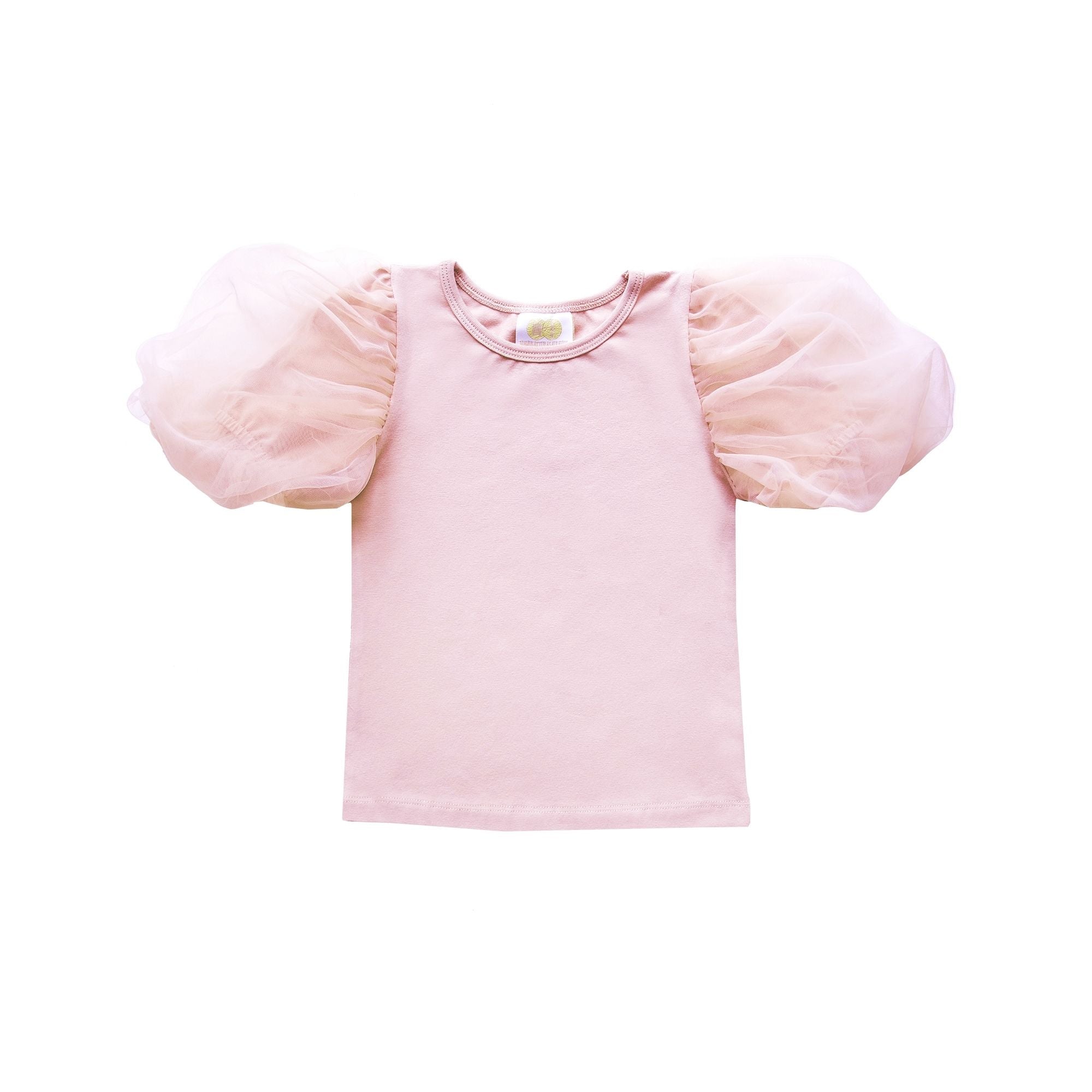 Top Bambina con Maniche in Tulle Rosa – Kiddy in the City