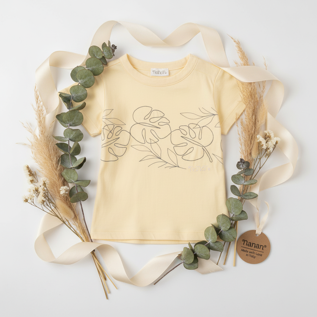 T-shirt Gialla Nanan – Flat Lay